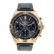Breitling Chronomat 18k Rose Gold Gray Dial 42mm Automatic Mens Watch RB0134
