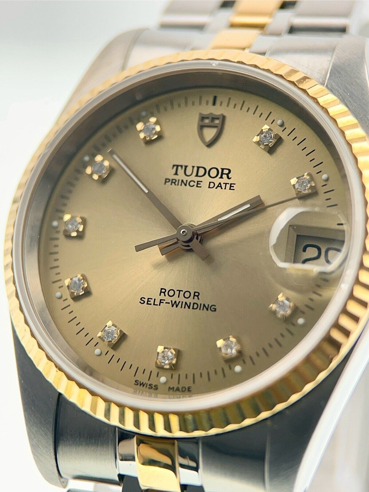 Tudor Prince Date Stainless Steel & Gold 32mm Automatic Women's Watch 72033