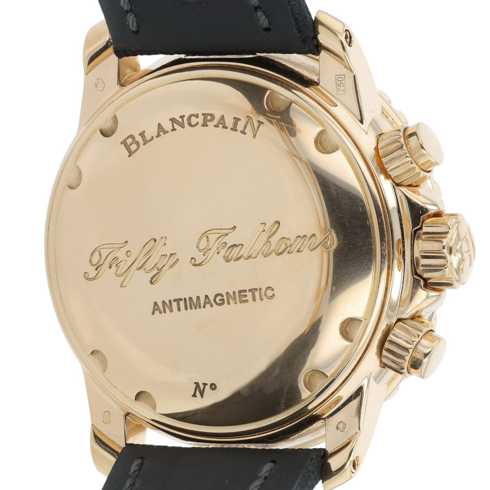 Blancpain Fifty Fathoms 18k Rose Gold Black Dial 45mm Automatic Mens Watch 5085F