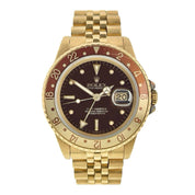 Rolex GMT Master Rootbeer 18k Gold Brown Dial 40mm Automatic Watch 16718