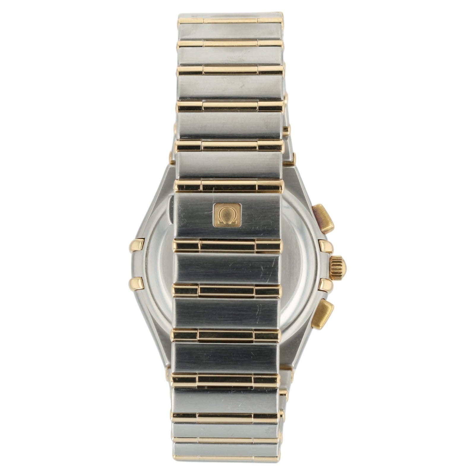 Omega Constellation Chronograph White Dial Gold & Steel 37mm Quartz Mens 1242.30