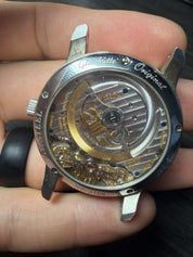 Glashutte PanoMaticLunar Steel Silver Dial Watch 1-90-02-42-32-61 - FOR PARTS
