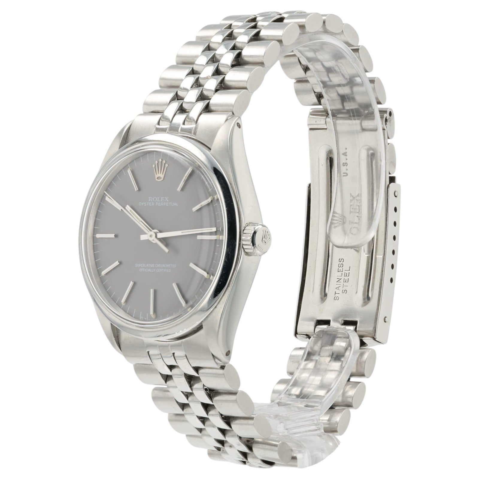 Rolex OP Gray Dial Stainless Steel 34mm Automatic Movement Men’s Watch 1002