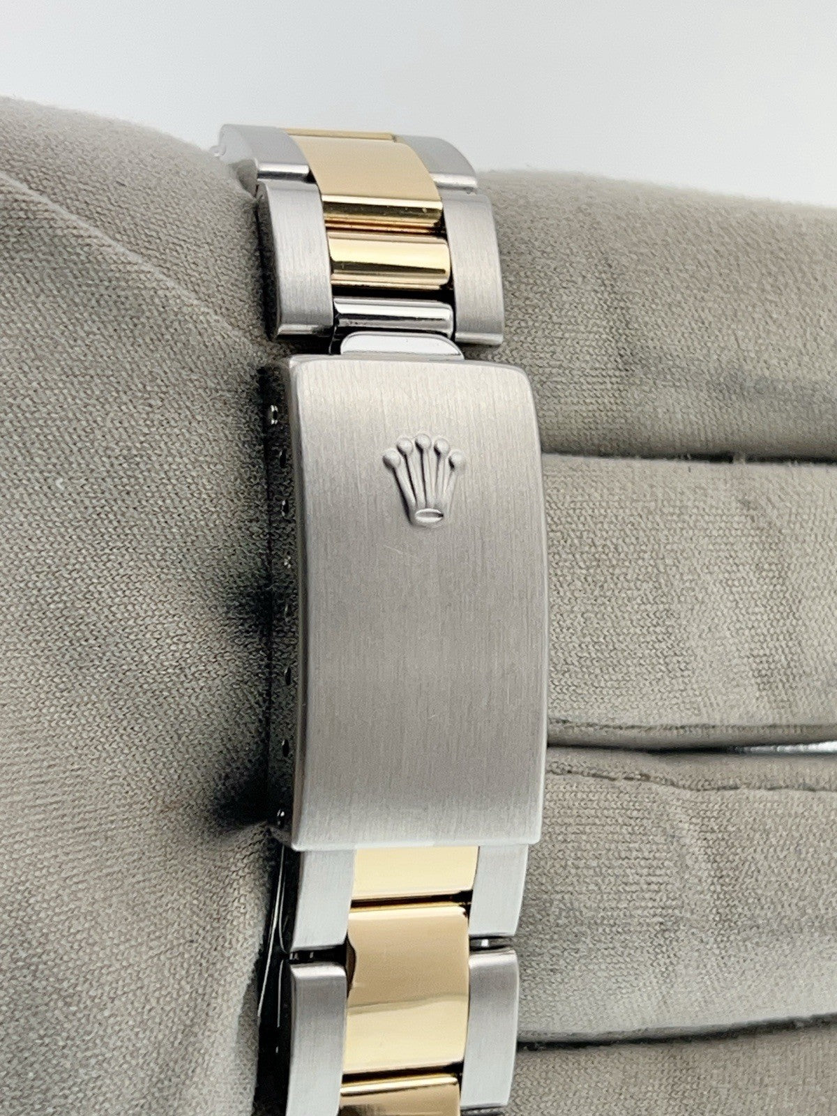 Rolex Oyster Perpetual Gold & Steel Black Dial 34mm Automatic Mens Watch 15223