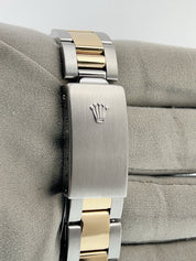 Rolex Oyster Perpetual Gold & Steel Black Dial 34mm Automatic Mens Watch 15223