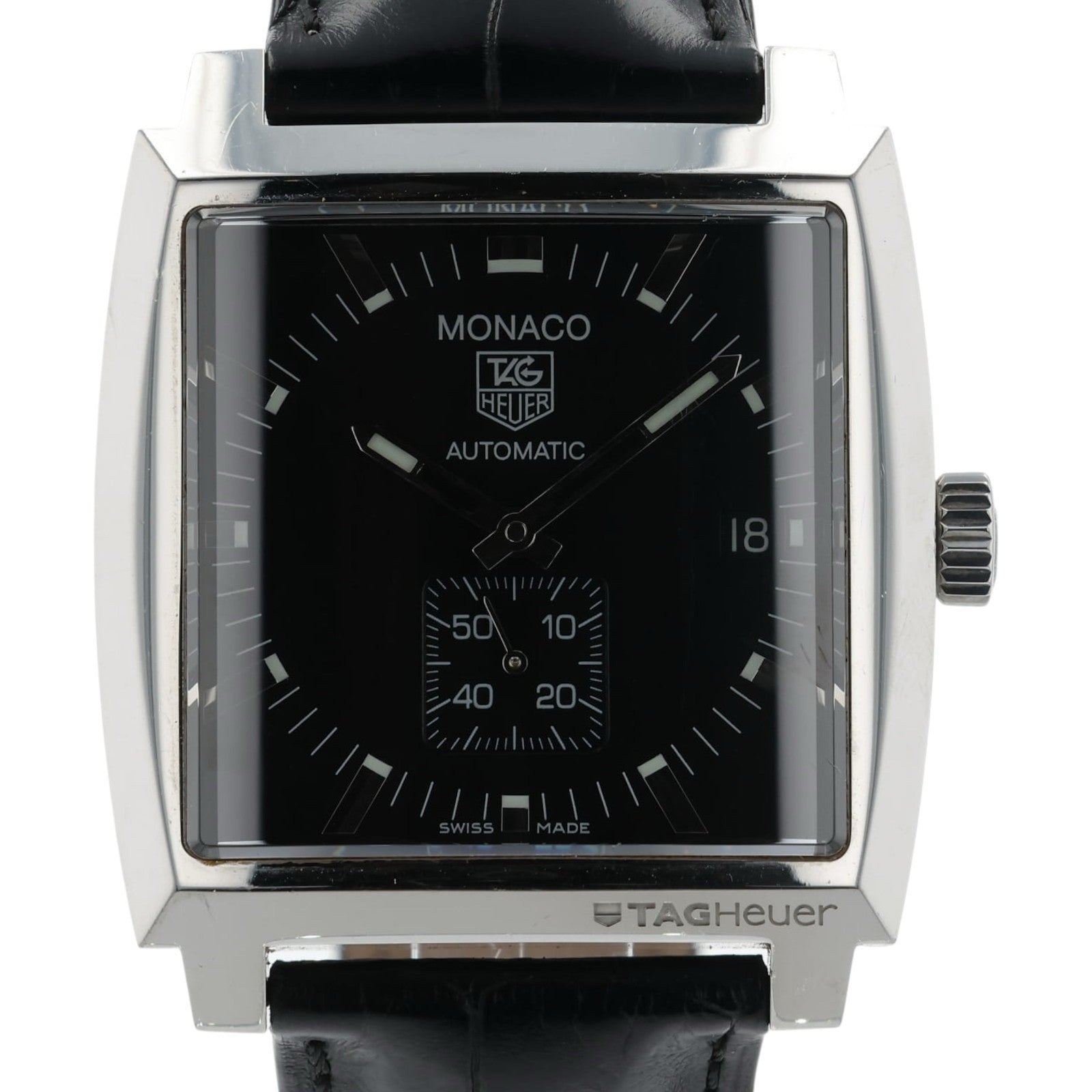 Tag Heuer Monaco Black Dial Stainless Steel 37mm Automatic Men’s Watch WW2110