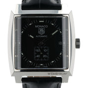 Tag Heuer Monaco Black Dial Stainless Steel 37mm Automatic Men’s Watch WW2110