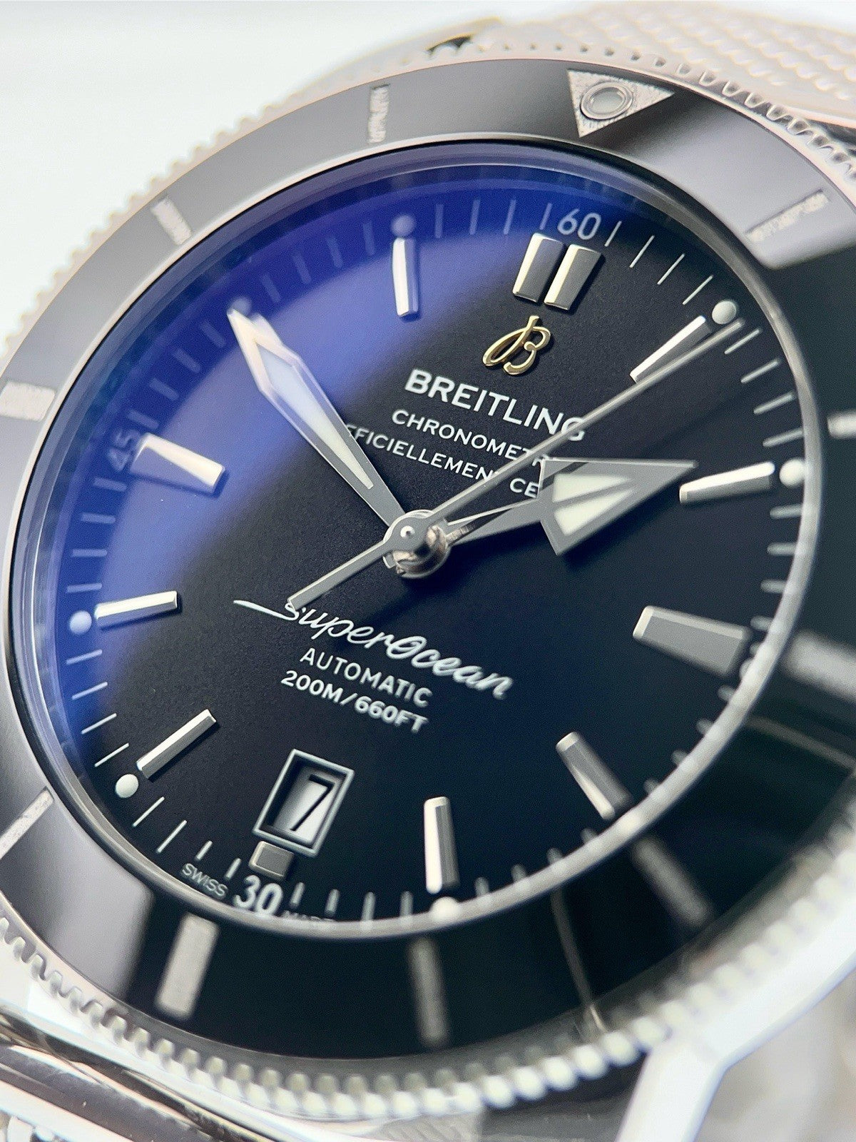 Breitling Superocean Ceramic Black Dial 46mm Automatic Men's Watch AB2020