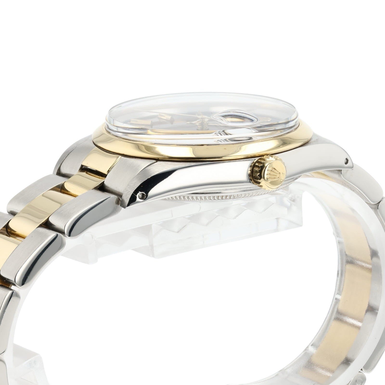 Rolex Oyster Perpetual Gold And Steel Black Dial 34mm Automatic Mens Watch 15003