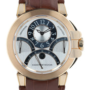 Harry Winston Ocean Tri-Retrograde 18k Rose Gold Silver Dial 44mm OCEACT44RR001