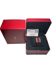 Cartier Tank Stainless Steel Red Quartz Men’s Watch WSTA0054 - Box/Papers