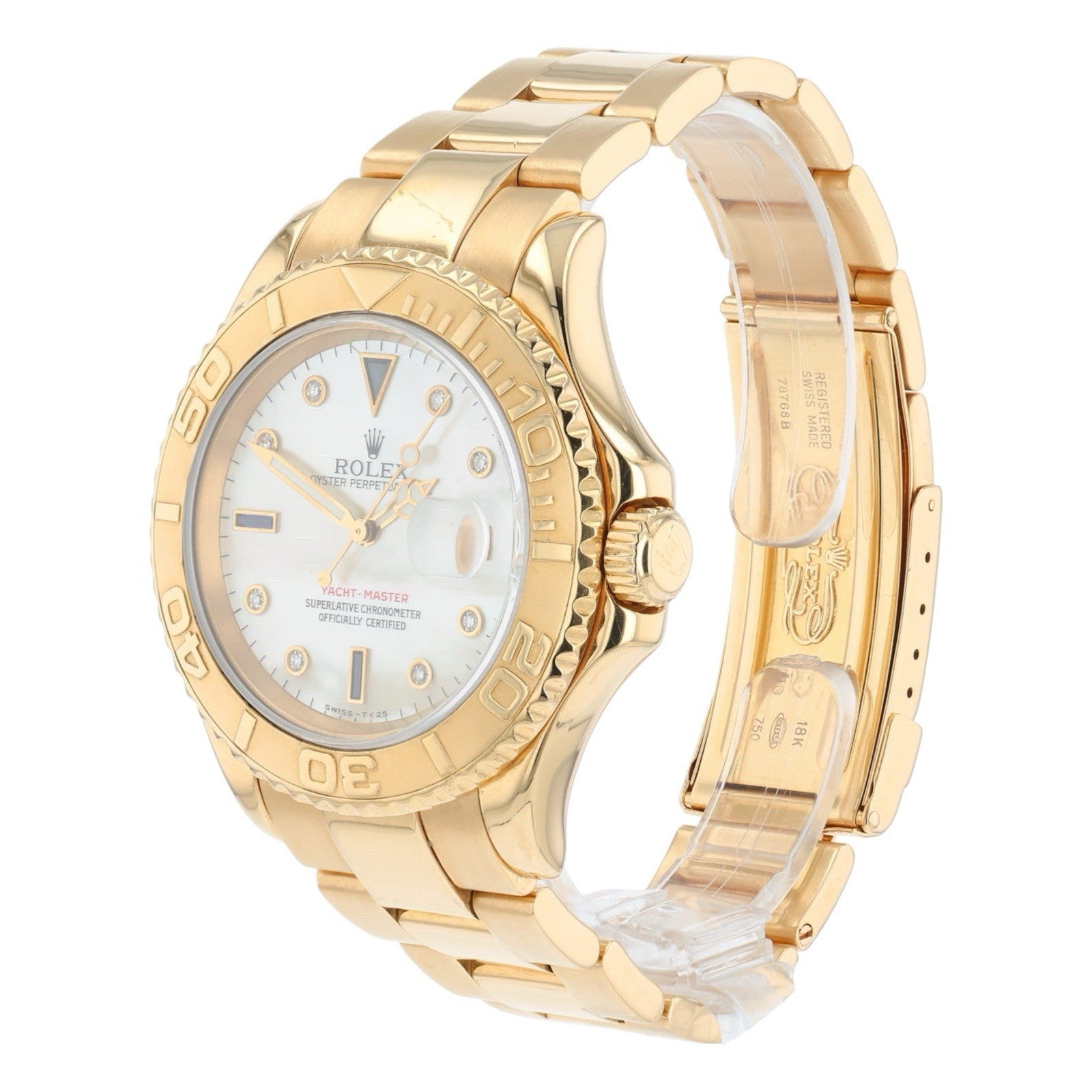 Rolex Yacht-Master 18k Yellow Gold MOP Dial 40mm Automatic Mens Watch 16628