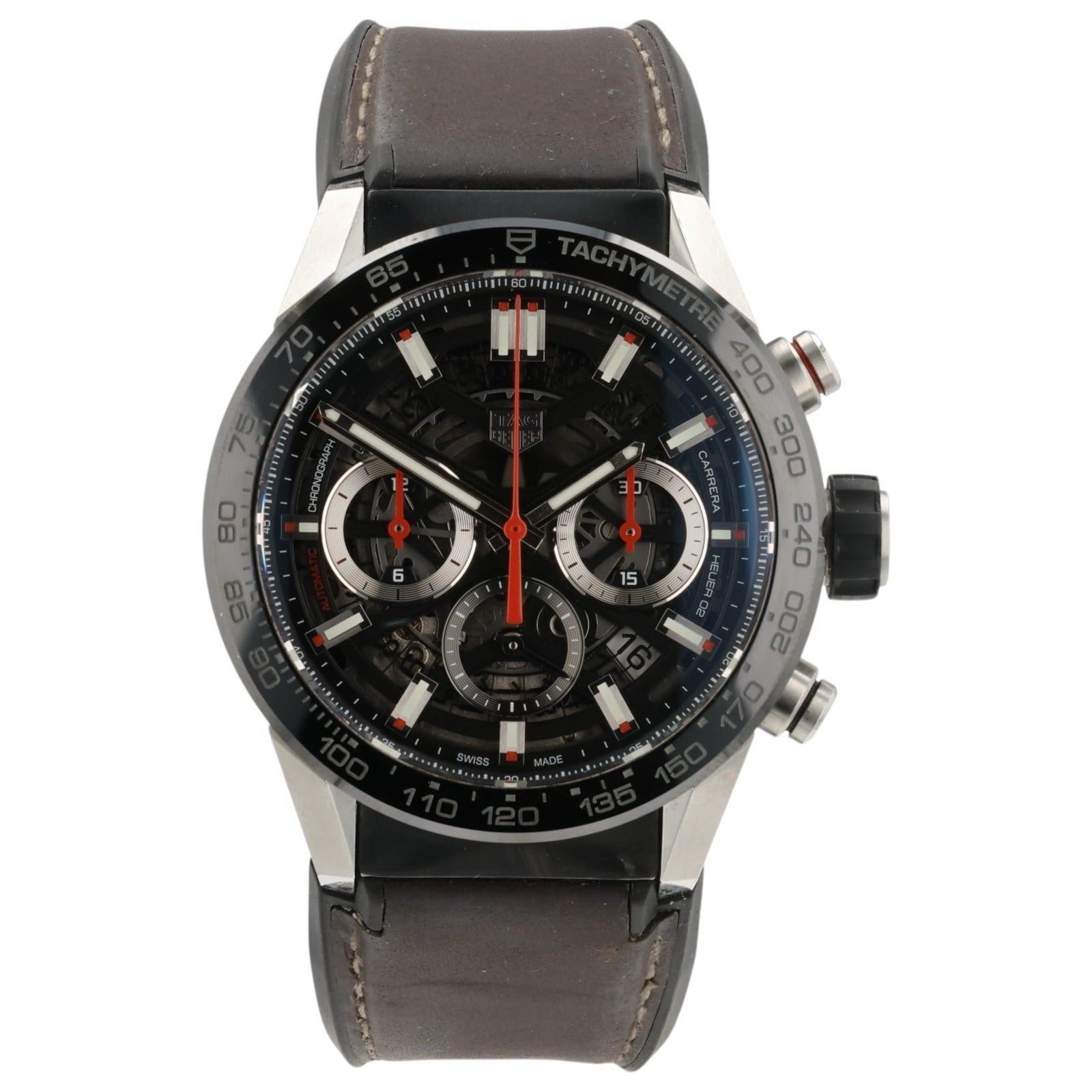 Tag Heuer Carrera Skeleton Dial Stainless Steel 43mm Automatic Mens CBG2010
