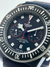 NEW 9/2025 Tudor Pelagos FXD Chrono Alinghi Red Bull 25807KN Blue Men's Watch