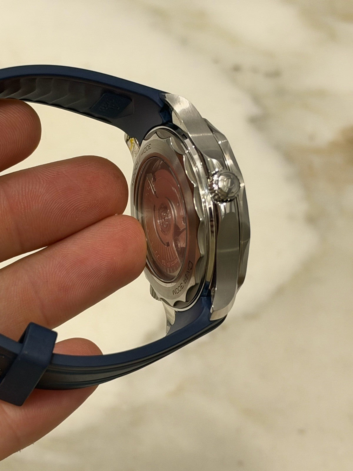 Omega Seamaster Wave 300m Blue Ceramic Men's Watch 210.32.32.42.20.03.001