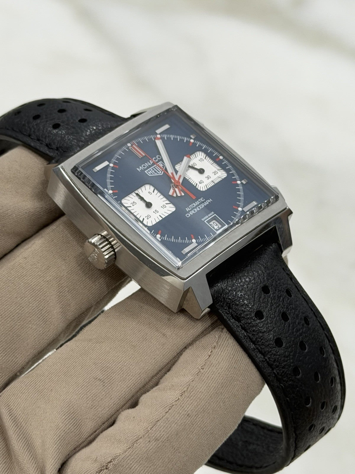 Tag Heuer Monaco “Steve McQueen” Blue Dial Steel 39mm Automatic Watch CAW211P