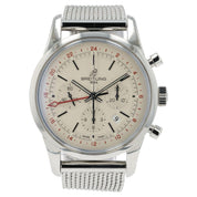 Breitling Transocean GMT Silver Dial Stainless Steel 43mm Automatic Men’s AB0451