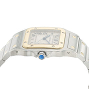 Cartier Santos Galbee Silver Dial Gold & Steel 29mm Quartz Unisex Watch 1566
