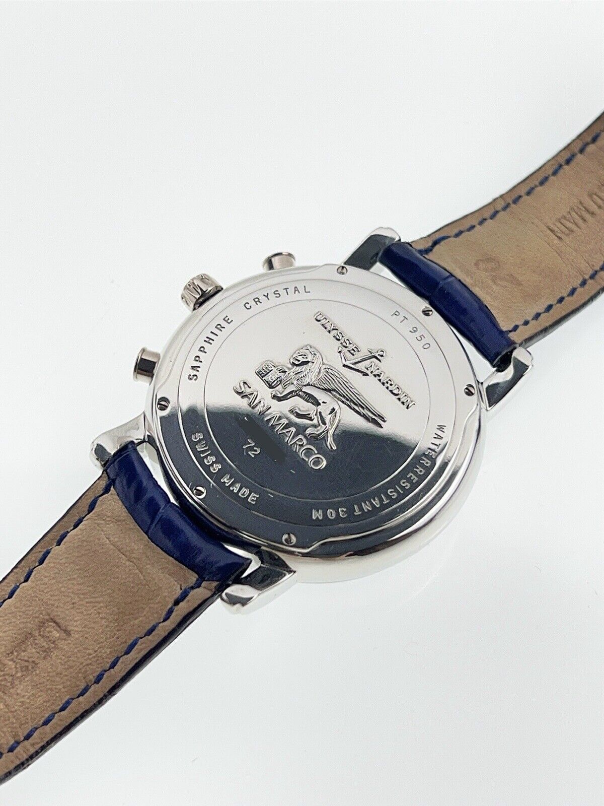 Ulysse Nardin San Marco Hour Striker Platinum 40mm Blue Lapis Dial Men’s Watch