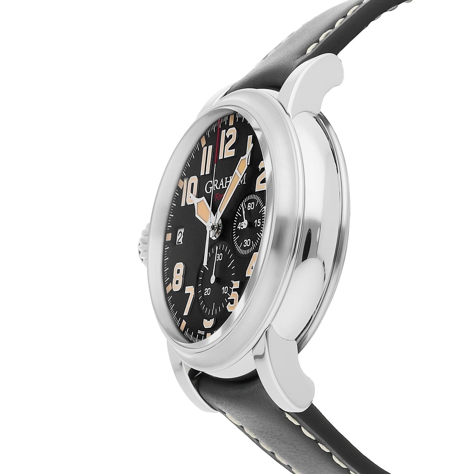 Graham Fortress Left Hand Limited Edition Steel Auto 47mm Watch 2FOAS.B01A.L127B