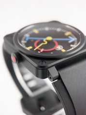 Bell & Ross X Alain Silberstein Ceramic Black Dial 42mm Automatic Mens BR03-92