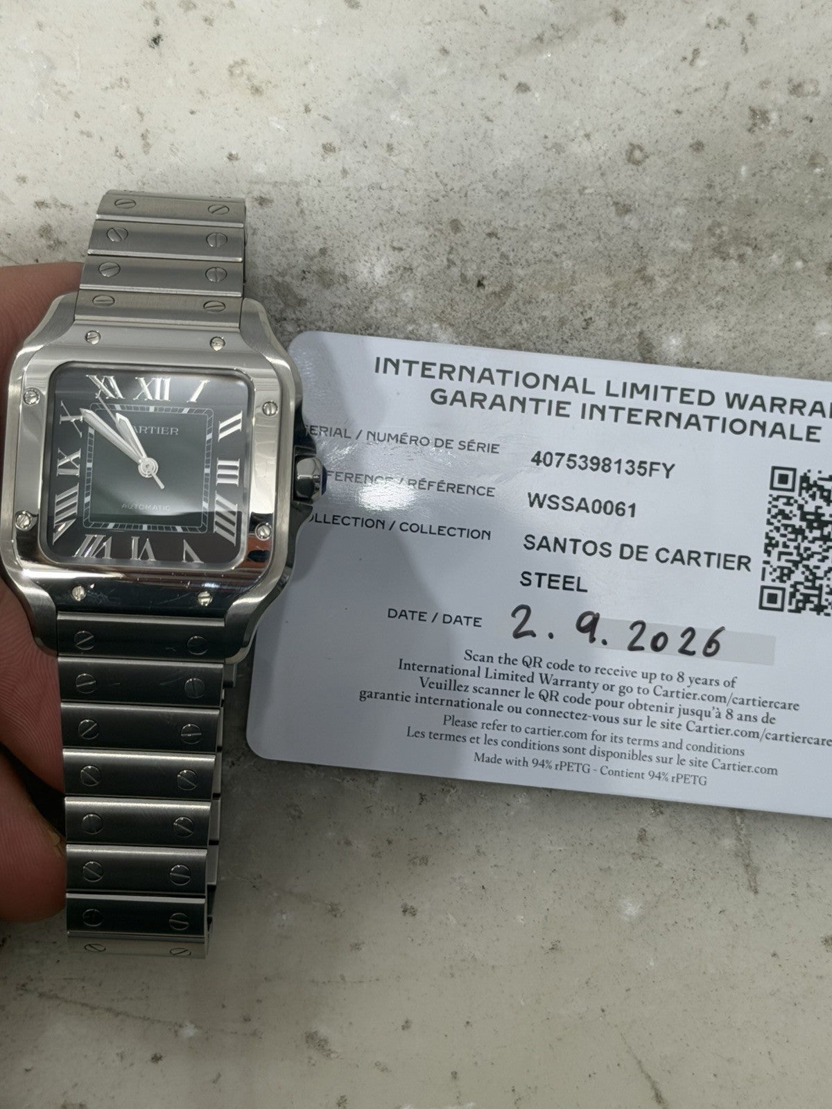 2026 Cartier Santos Stainless Steel Green Dial 35mm Auto Men’s Watch WSSA0061