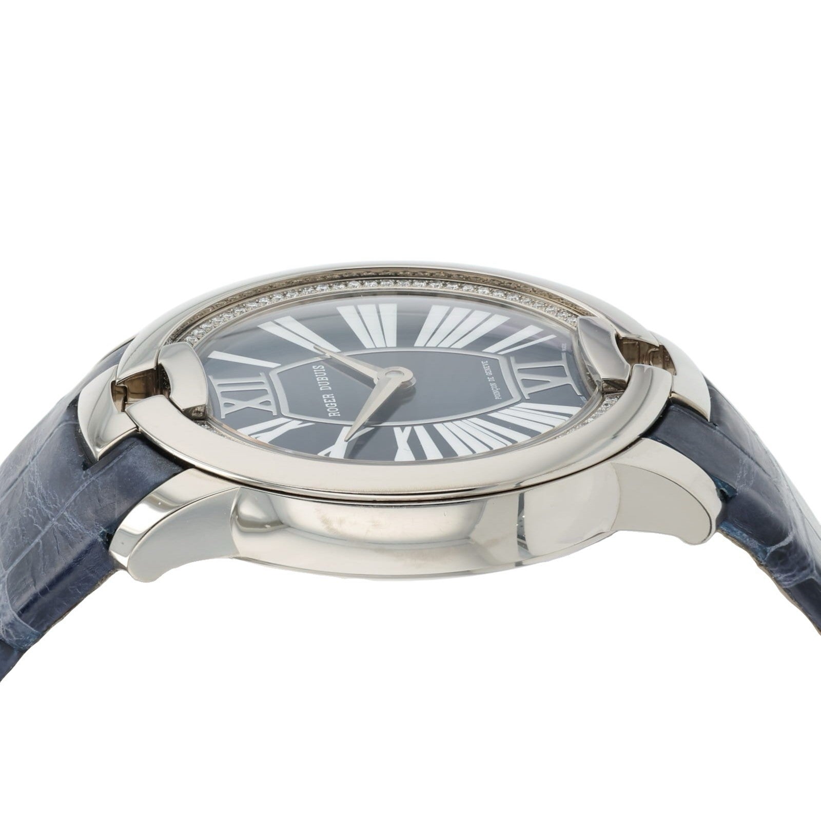 Roger Dubuis Velvet Blue Dial 18k White Gold 36mm Auto Women's Watch DBVE0048