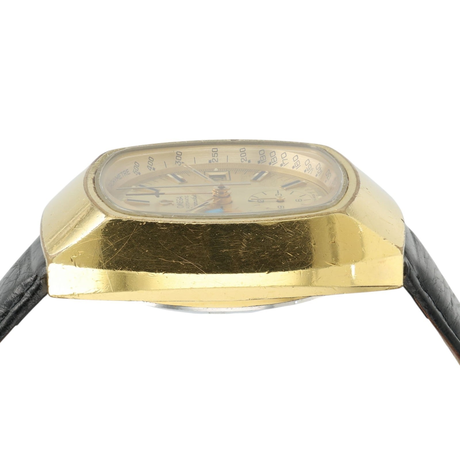 Omega Seamaster Gold Color Dial Gold Plated 42x49mm Automatic Mens Watch 176.005