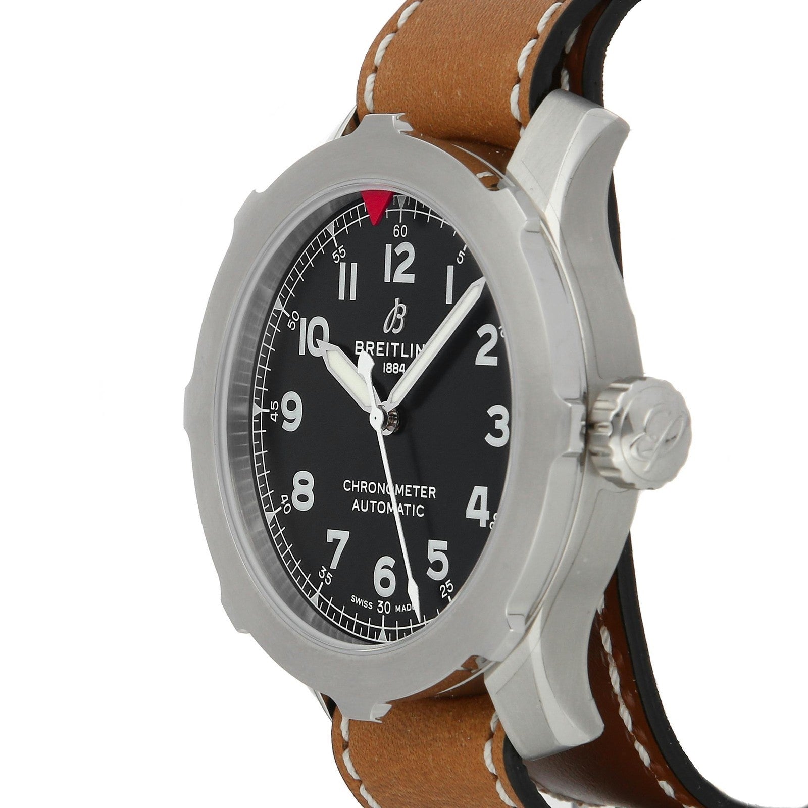 Breitling Aviator Super 8 B20 Steel Auto 46mm Strap Watch AB2040101B1X1