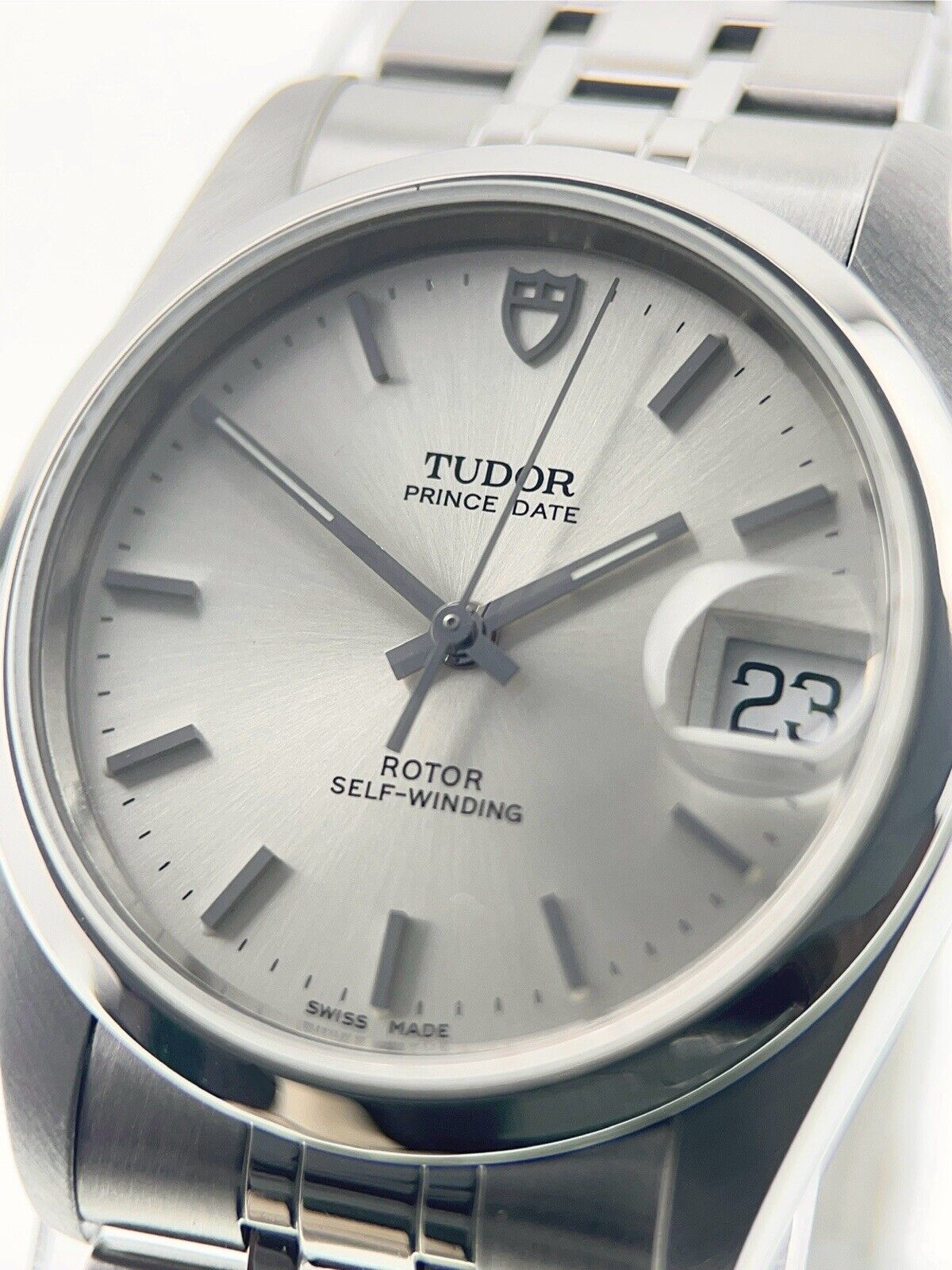 Tudor Prince Oysterdate Steel Silver Color Dial 34mm Automatic Men’s Watch 74000