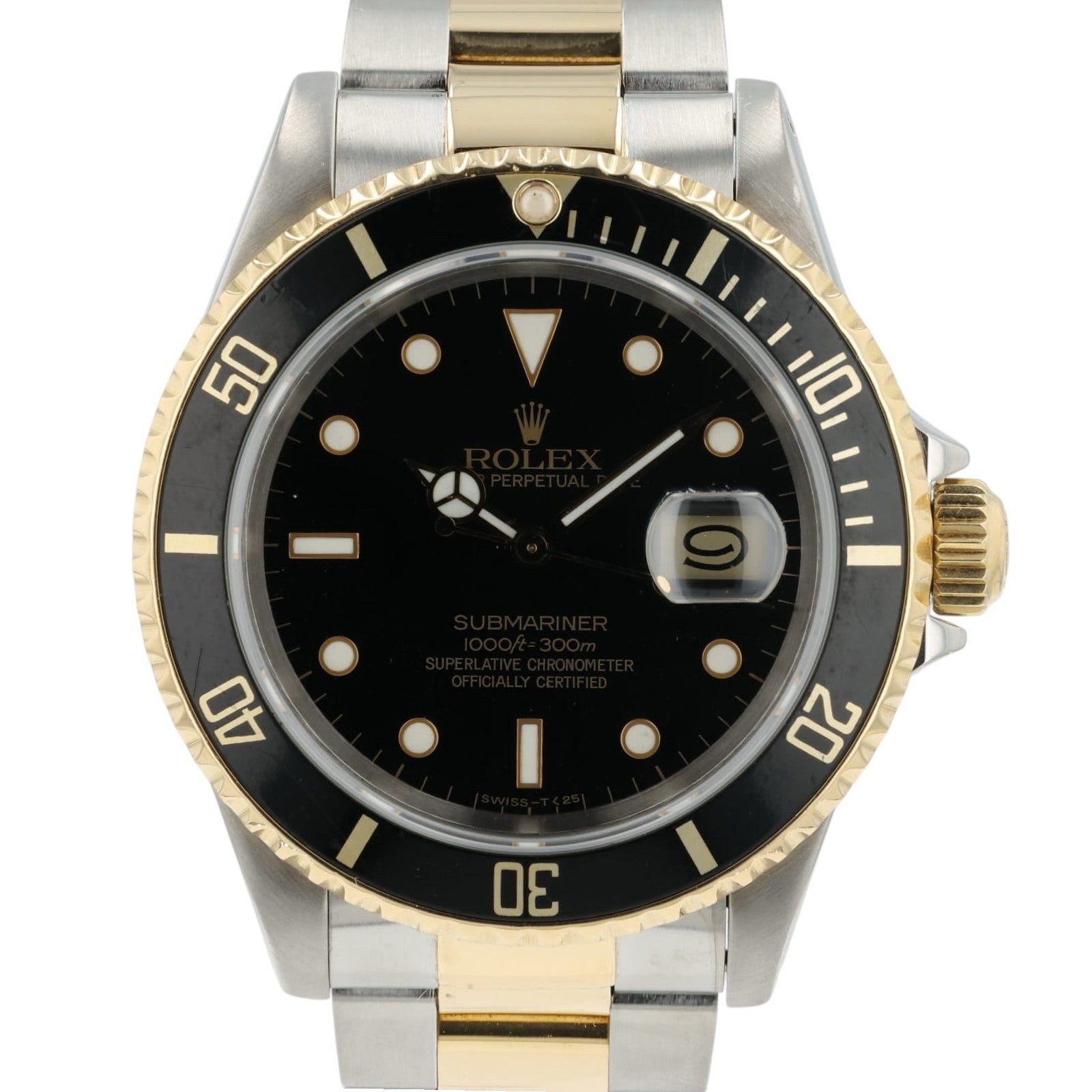 Rolex Submariner Black Dial 18k Yellow Gold & Steel 40mm Automatic Men’s 16613