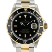 Rolex Submariner Black Dial 18k Yellow Gold & Steel 40mm Automatic Men’s 16613