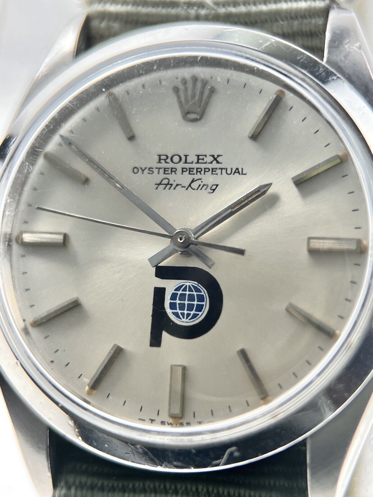 Rolex Air-King 5500 Silver Pool Company Dial Men's Automatic Men's Watch 34mm