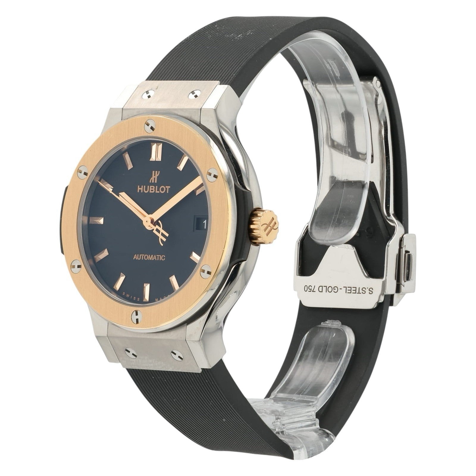 Hublot Classic Fusion Black Dial Steel and Gold 38mm Automatic 565.NO.118.RX