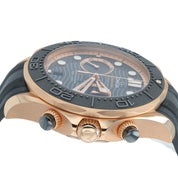 Omega Seamaster Diver 18k Rose Gold Black Dial 44mm Mens 210.62.44.51.01.001