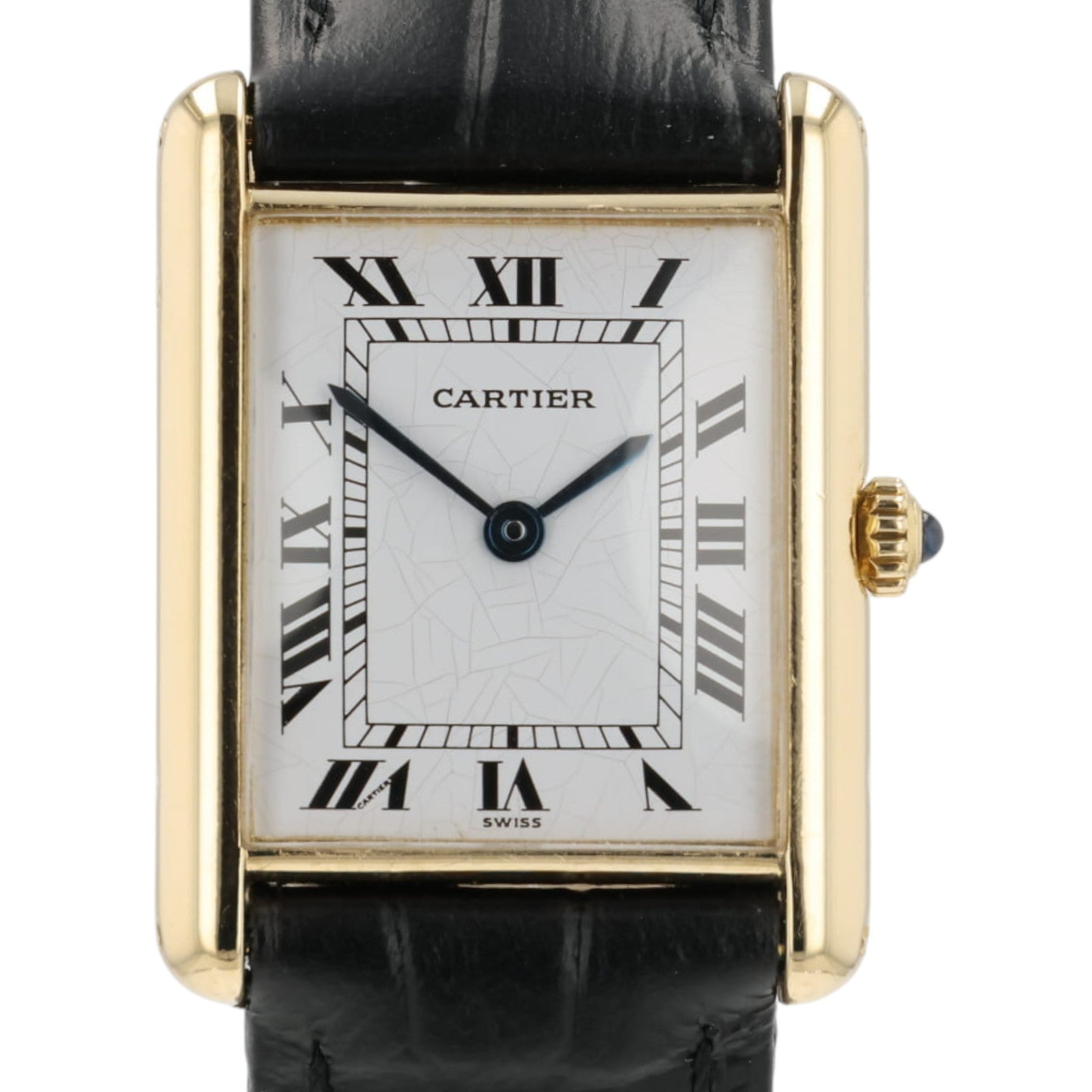 Cartier Tank Louis White Dial 18K Yellow Gold 23mm Quartz Unisex Watch 81052