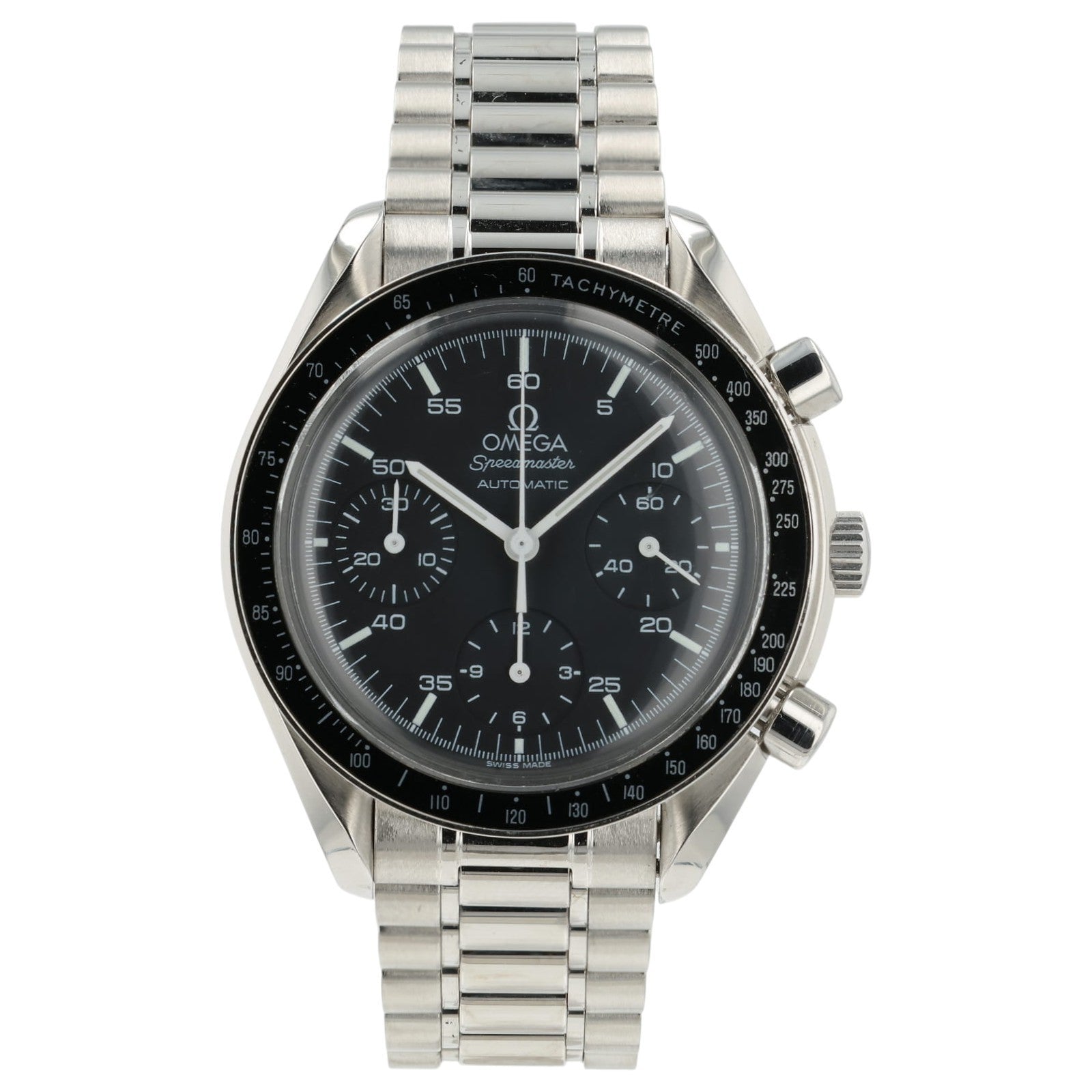 Omega Speedmaster Reduced Black Dial Steel 39mm Automatic Mens Watch 3510.50