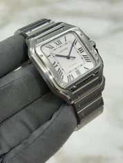 Cartier Santos Stainless Steel Silver Dial 39mm Automatic Men's Watch WSSA0018