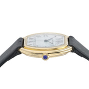 Cartier Stepped Ellipse 18k Yellow Gold 28mm White Dial Manual Wind Watch 7809