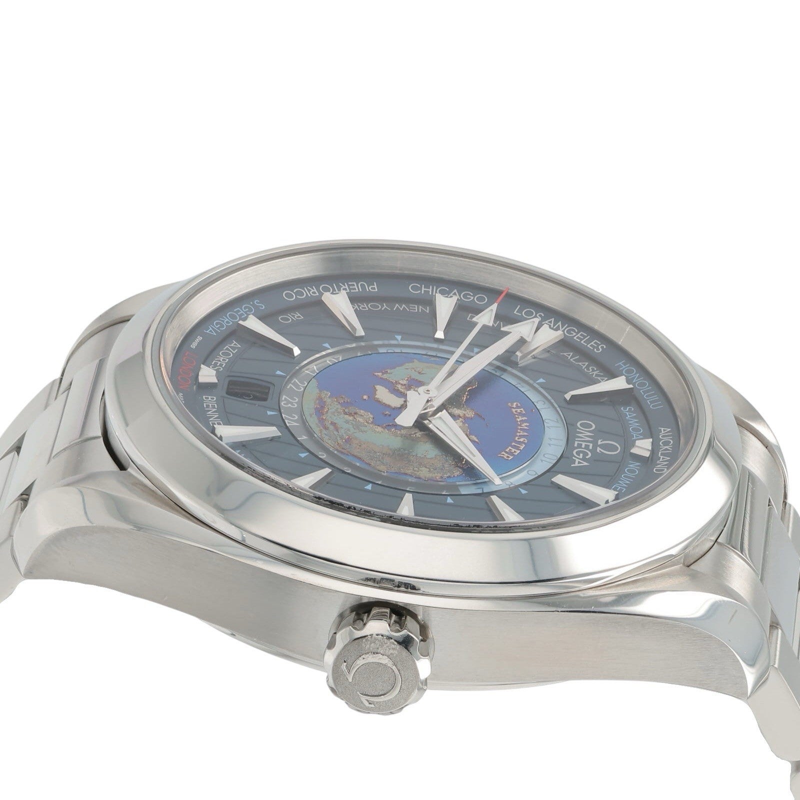 Omega Seamaster Aqua Terra Worldtimer Steel Blue Dial 43mm 220.10.43.22.03.001