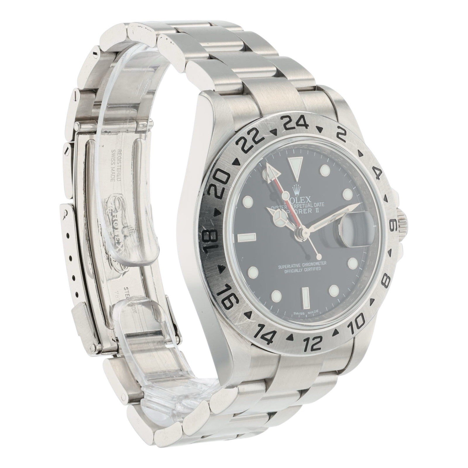Rolex Explorer II Stainless Steel Black Dial 40mm Automatic Mens Watch 16570