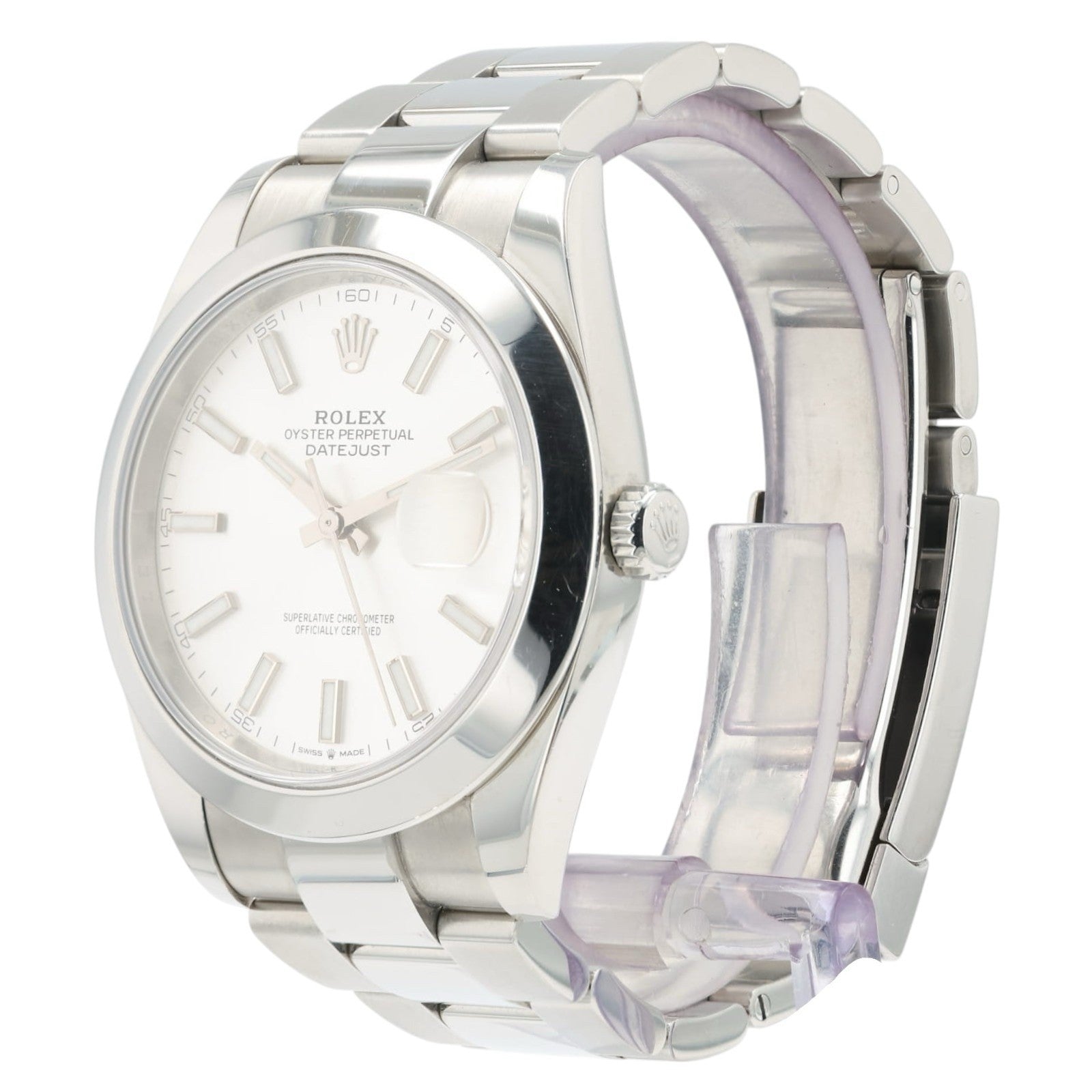 Rolex Datejust Silver Dial Stainless Steel 41mm Automatic Men’s Watch 126300