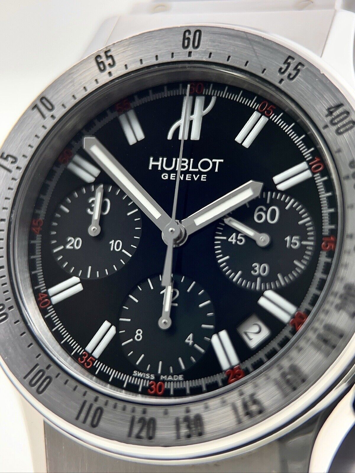 Hublot Super B Stainless Steel Black 42mm Automatic Men’s Watch 1921.1