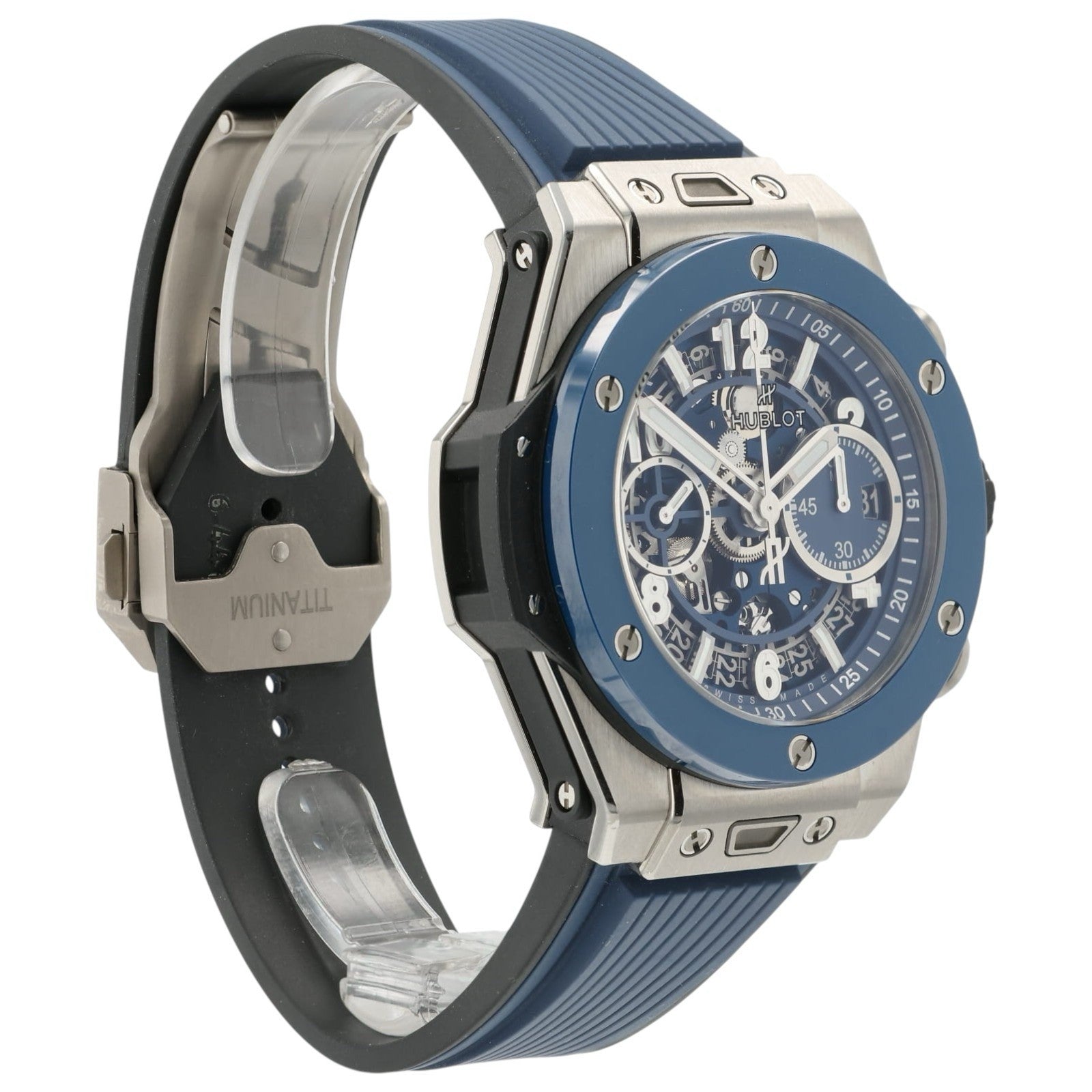 Hublot Big Bang Unico Blue Dial Titanium 42mm Automatic Mens 441.NL.5171.RX