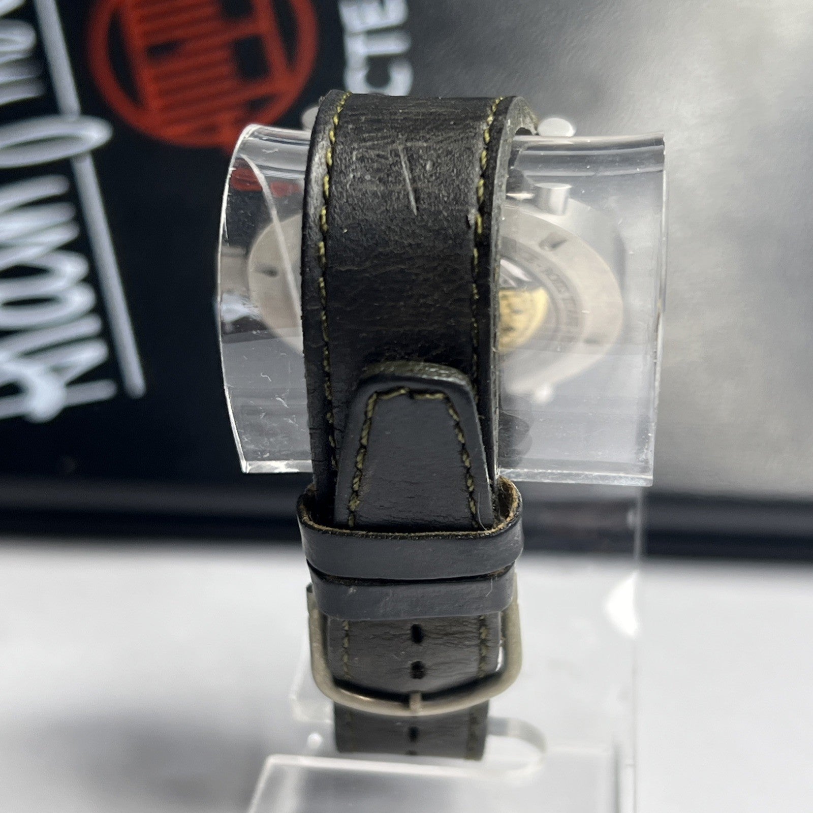 Alain Silberstien 39.5mm Titanium Automatic Date Watch Mother Pearl Dial w/ Box