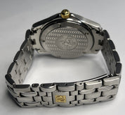 Omega 168.1501 Seamaster 18K Gold Bezel & Steel Quartz 36mm Bracelet Watch