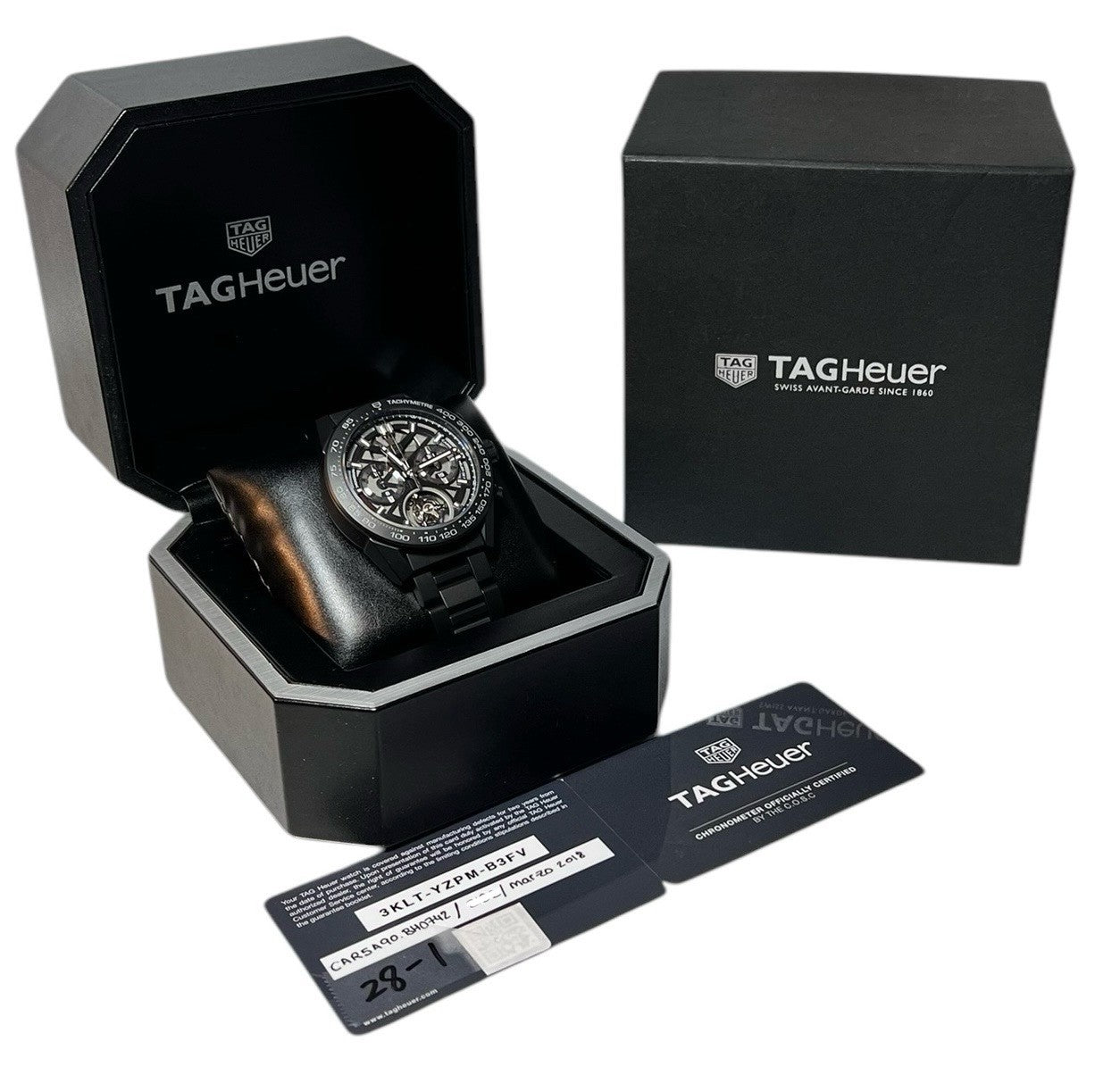 Tag Heuer Ceramic Tourbillon Skeleton Dial 45mm Automatic Men’s Watch CAR5A90