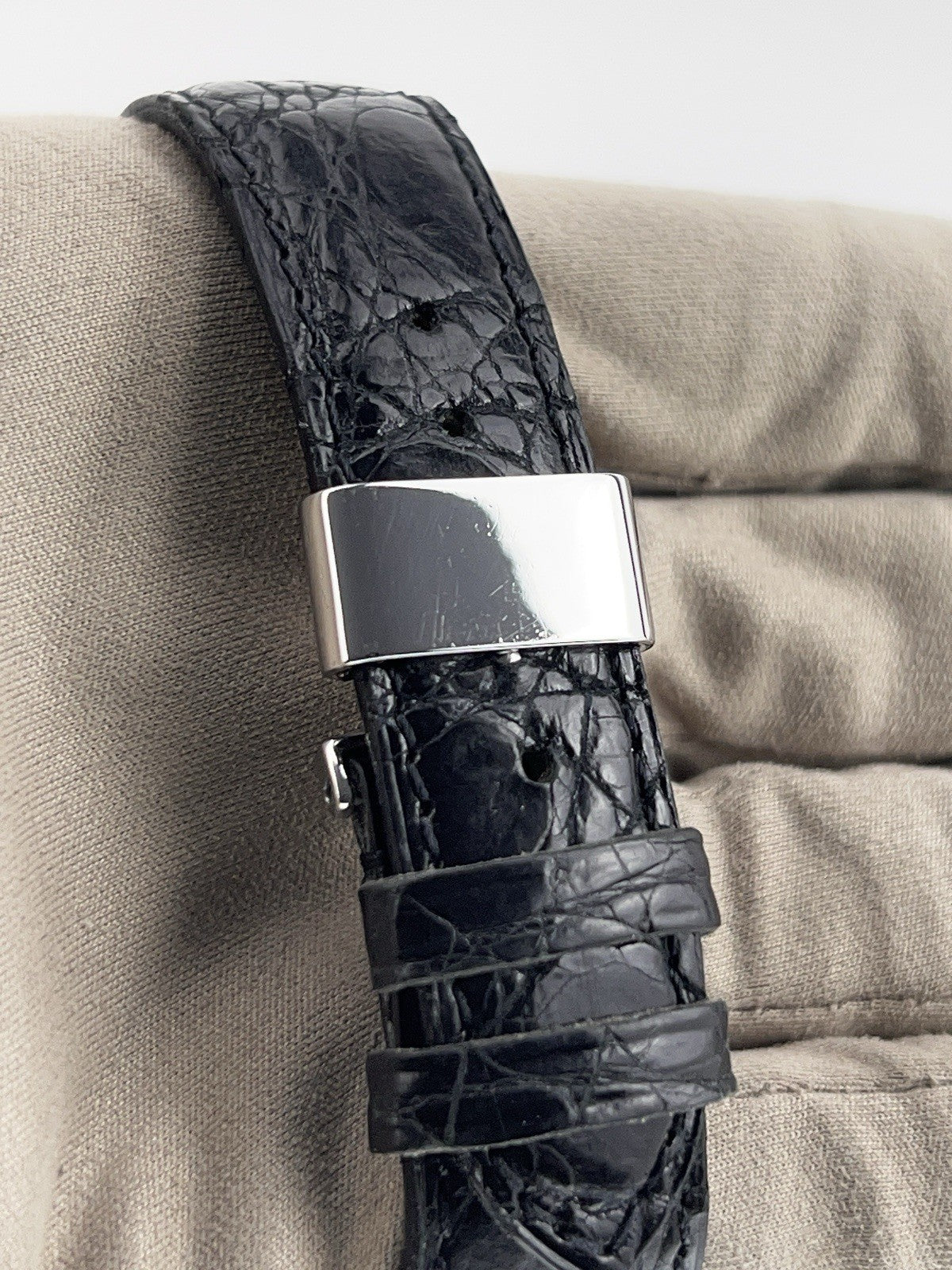 A. Lange & Sohne Langematik 18k White Gold  Black Dial 37mm Automatic 301.027