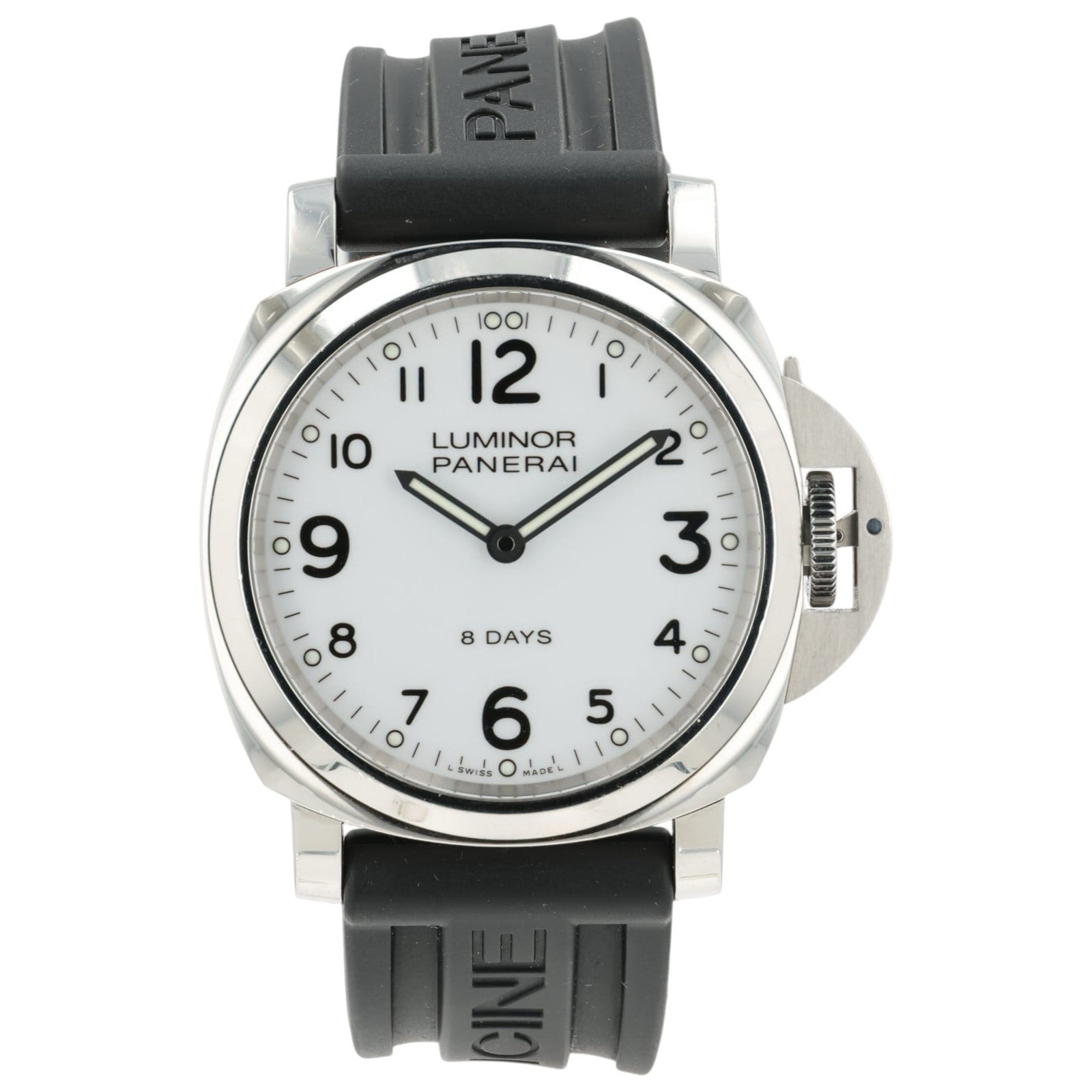 Panerai Luminor White Dial Stainless Steel 44mm Manual Wind Men’s Watch PAM00561