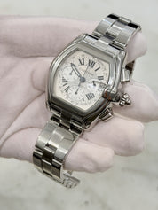 Cartier Roadster Chronograph Silver Dial Steel 43mm Auto Men’s Watch W62006X6